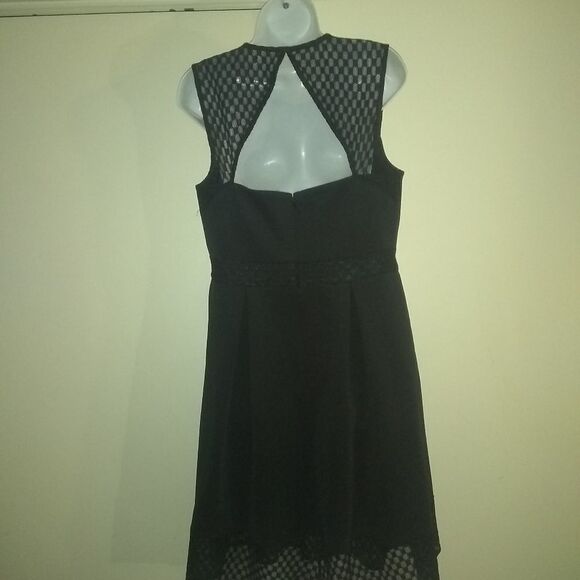 ⬇️⬇️⬇️Calvin Klein Fit & Flare Mesh Accents Dress - Picture 3 of 6